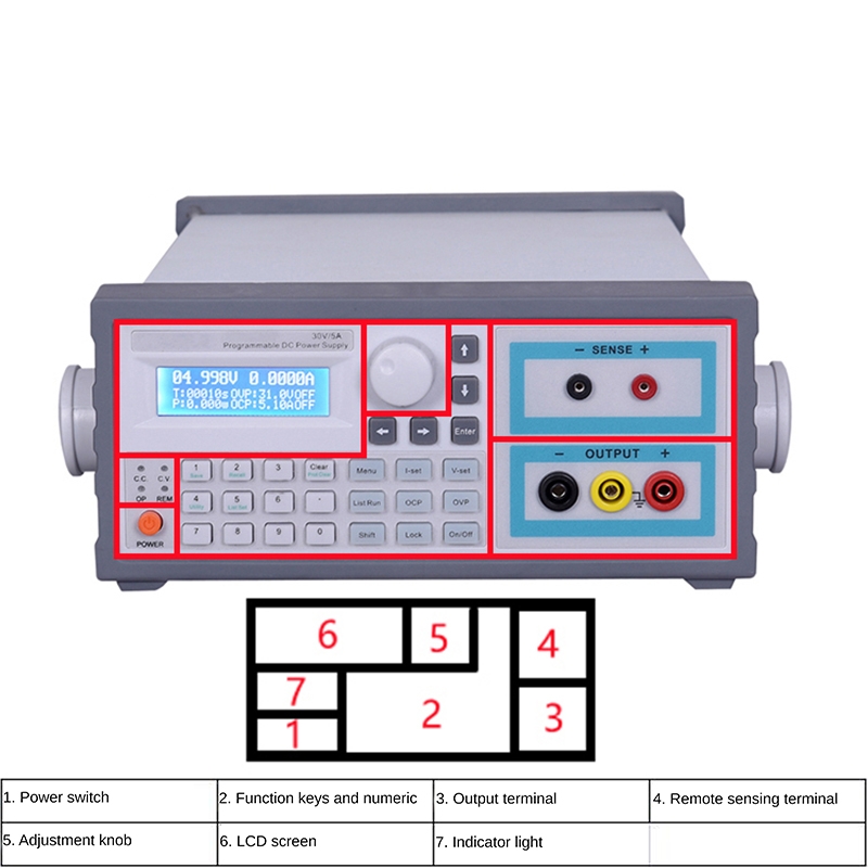 Linear Lab Power Supply Adjustable - Labor-Hochpräzisions-DC-Netzteil mit sechsstelliger Anzeige, einstellbar 30V
